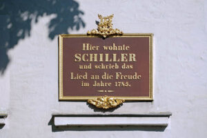 Foto: Leipzig - Schillerhaus - Gedenktafel