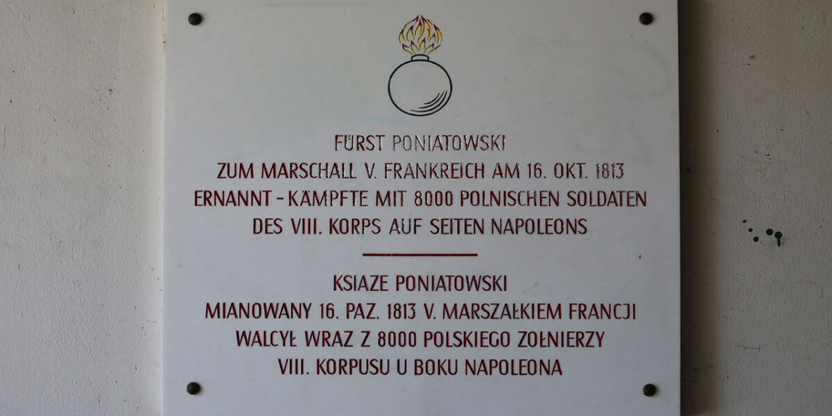 Gedenktafel für Fürst Poniatowski