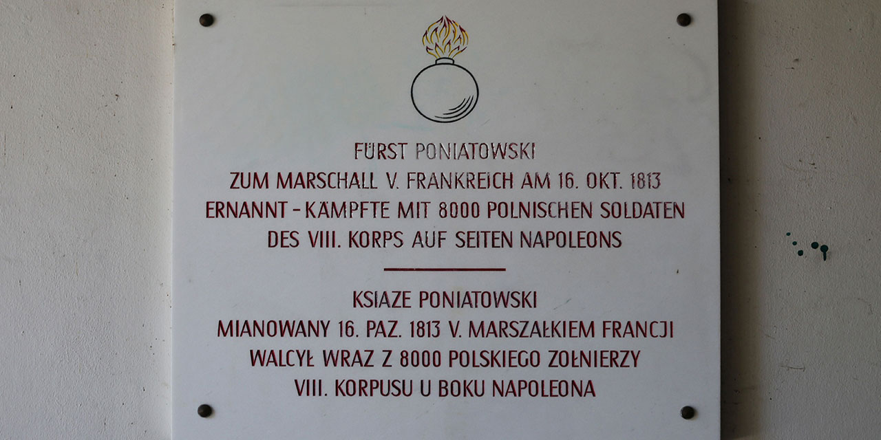 Foto: Leipzig - Gedenktafel für Fürst Poniatowksi