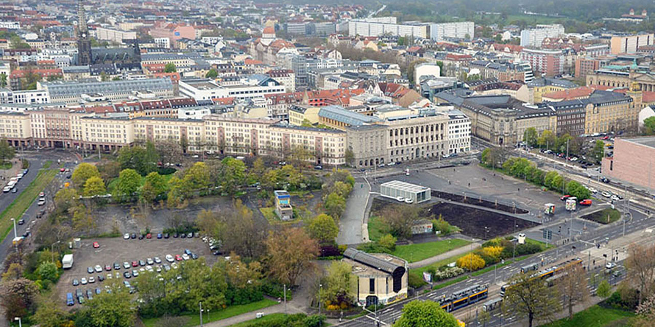 Foto: Leipzig – Leipziger Beat-Demo – 31. Oktober 1965 – Blick auf den Wilhelm-Leuschner-Platz (2016) – Hier fand 1965 die größte nicht genehmigte Demonstration der DDR seit dem 17. Juni 1953 statt