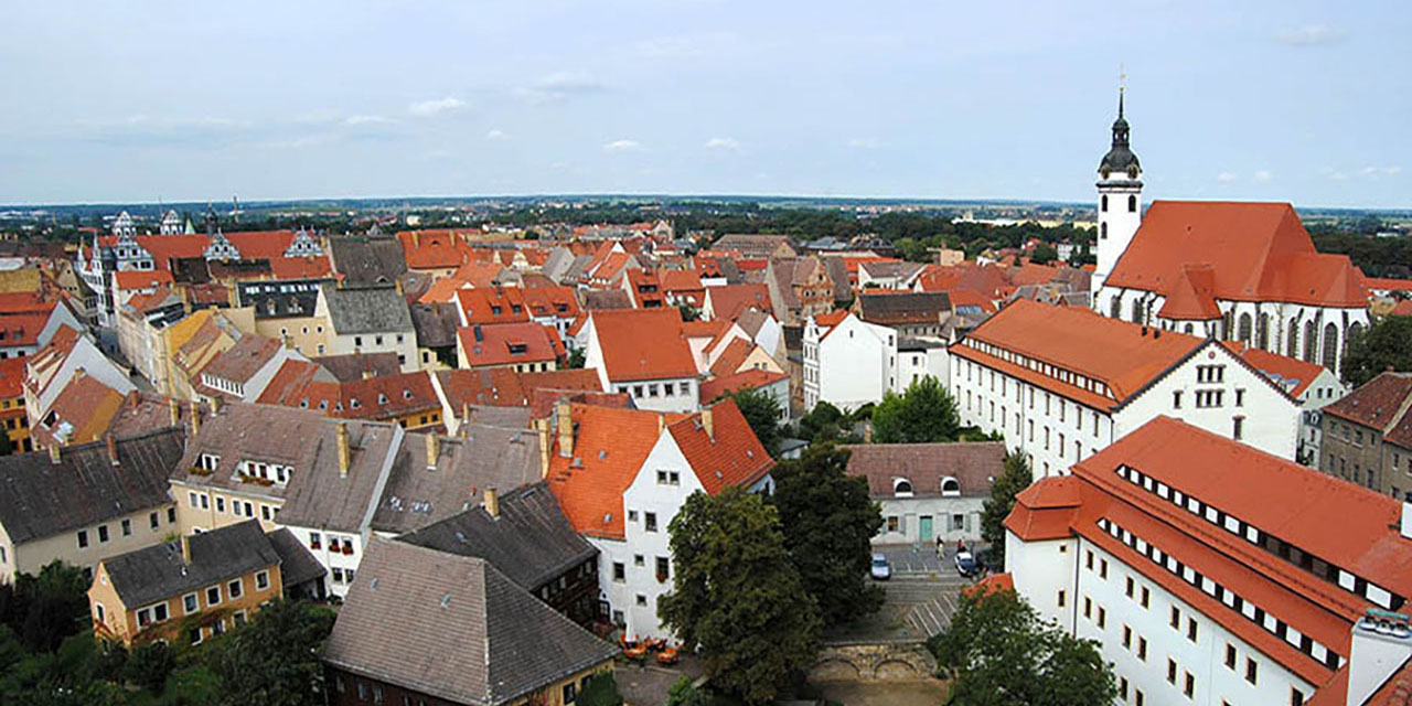 Foto: Torgau – Blick zur Stadtkirche St. Marien